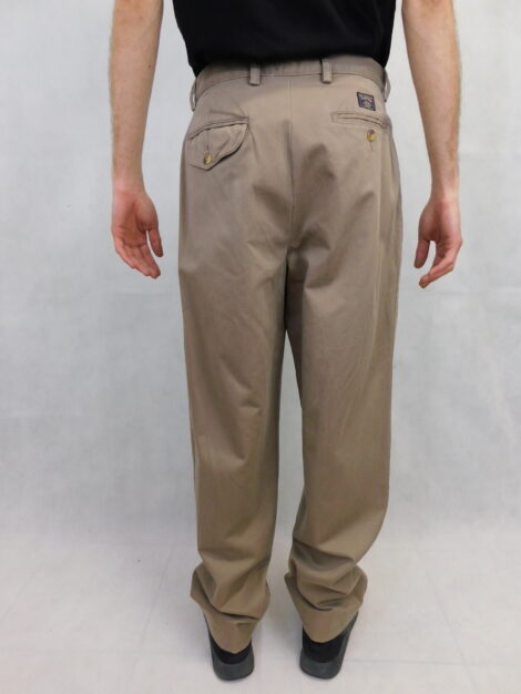 Υφασμάτινο παντελόνι με πιέτες NAUTICA Χρώματα: Μπεζ Διαστάσεις Μέσης: 86cm Υλικό: Βαμβάκι