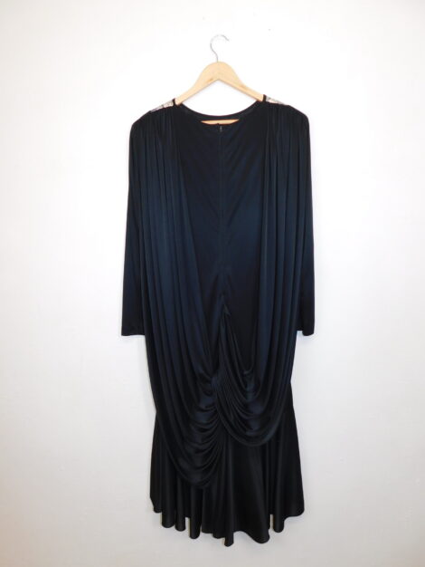 Vintage Μίντι φόρεμα με βάτες RICARDO Χρώματα: Μαύρο Υλικό: Πολυεστέρας